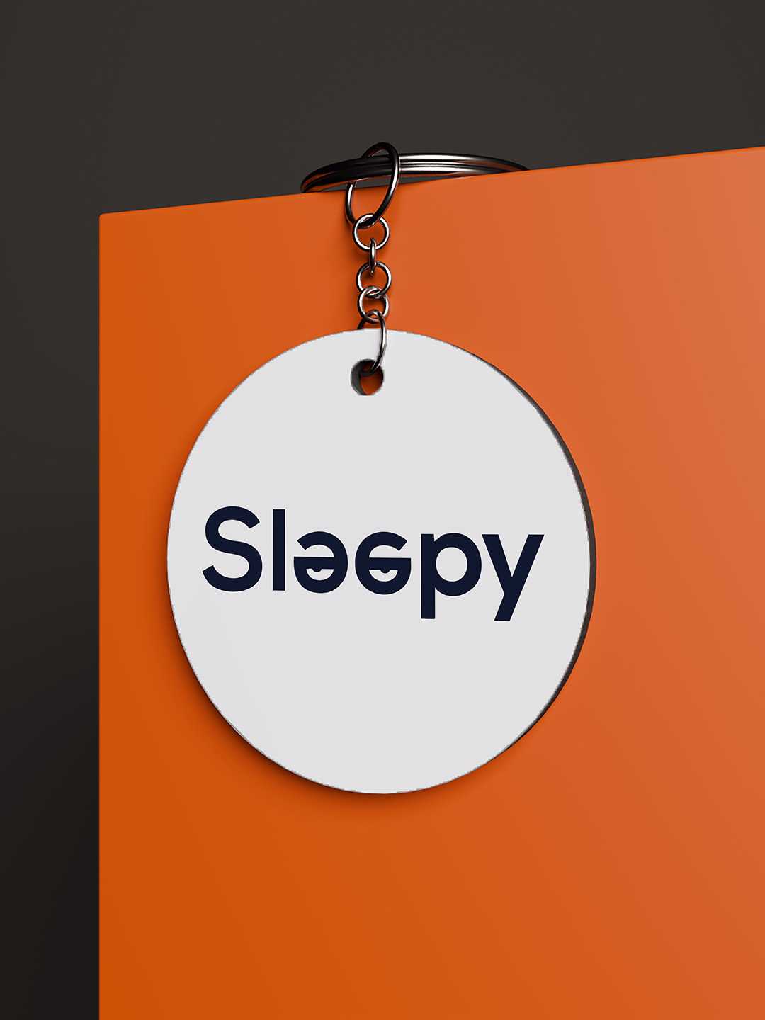 Sleepy Graphic Keychain