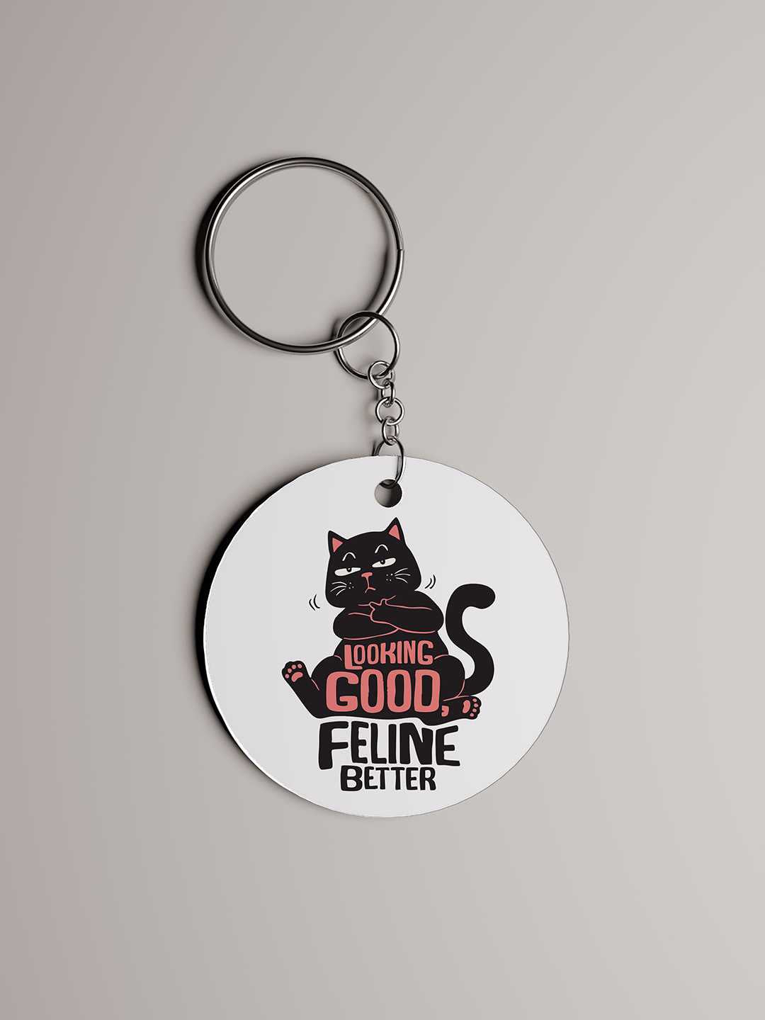 Looking Good, Feeling Better Graphic Keychain