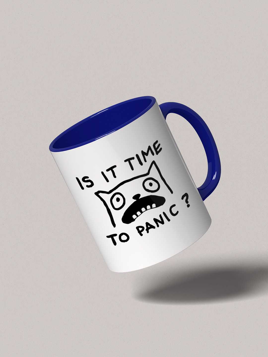 TIME TO PANIC Graphic Printed Ceramic Mug