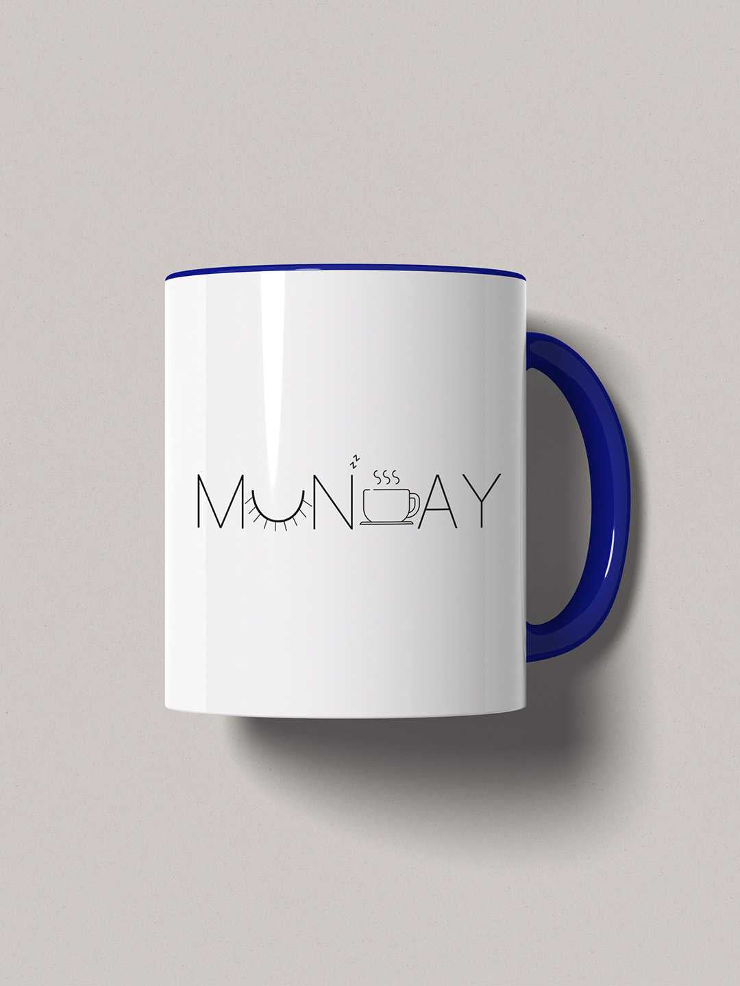 MONDAY Graphic Printed Ceramic Mug