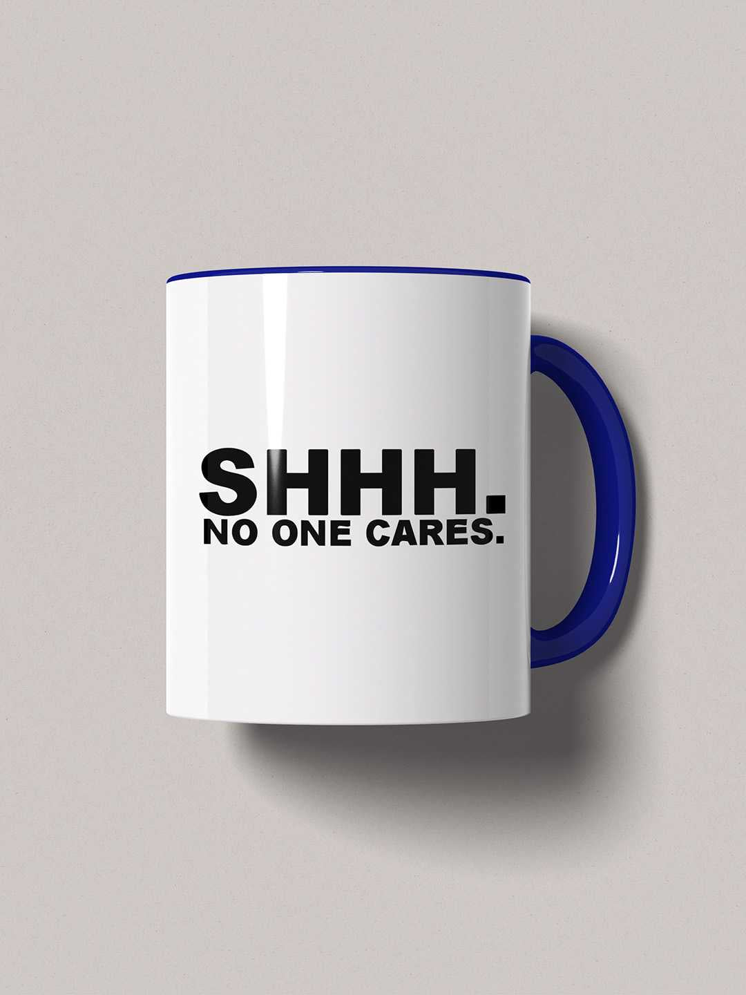 NO ONE CARES Graphic Printed Ceramic Mug