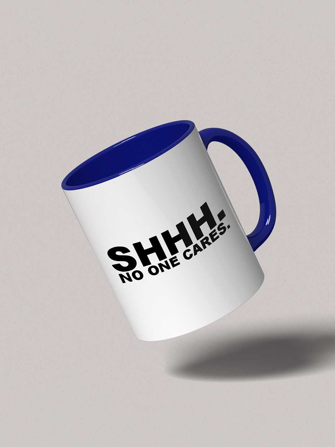 NO ONE CARES Graphic Printed Ceramic Mug