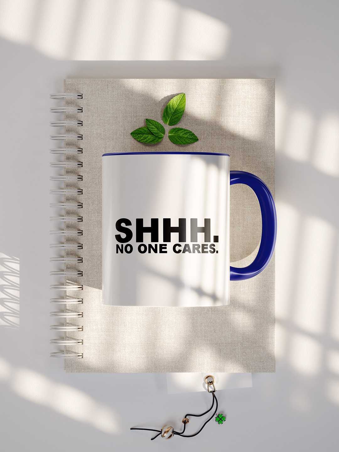 NO ONE CARES Graphic Printed Ceramic Mug