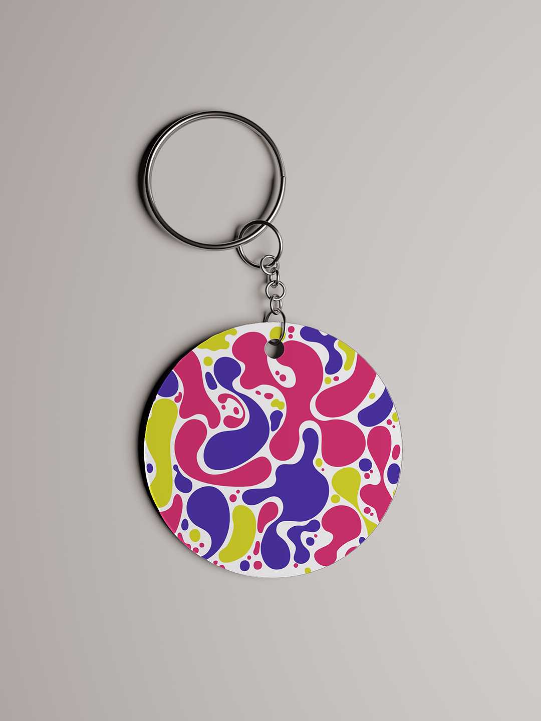 Colour Blobs Graphic Keychain