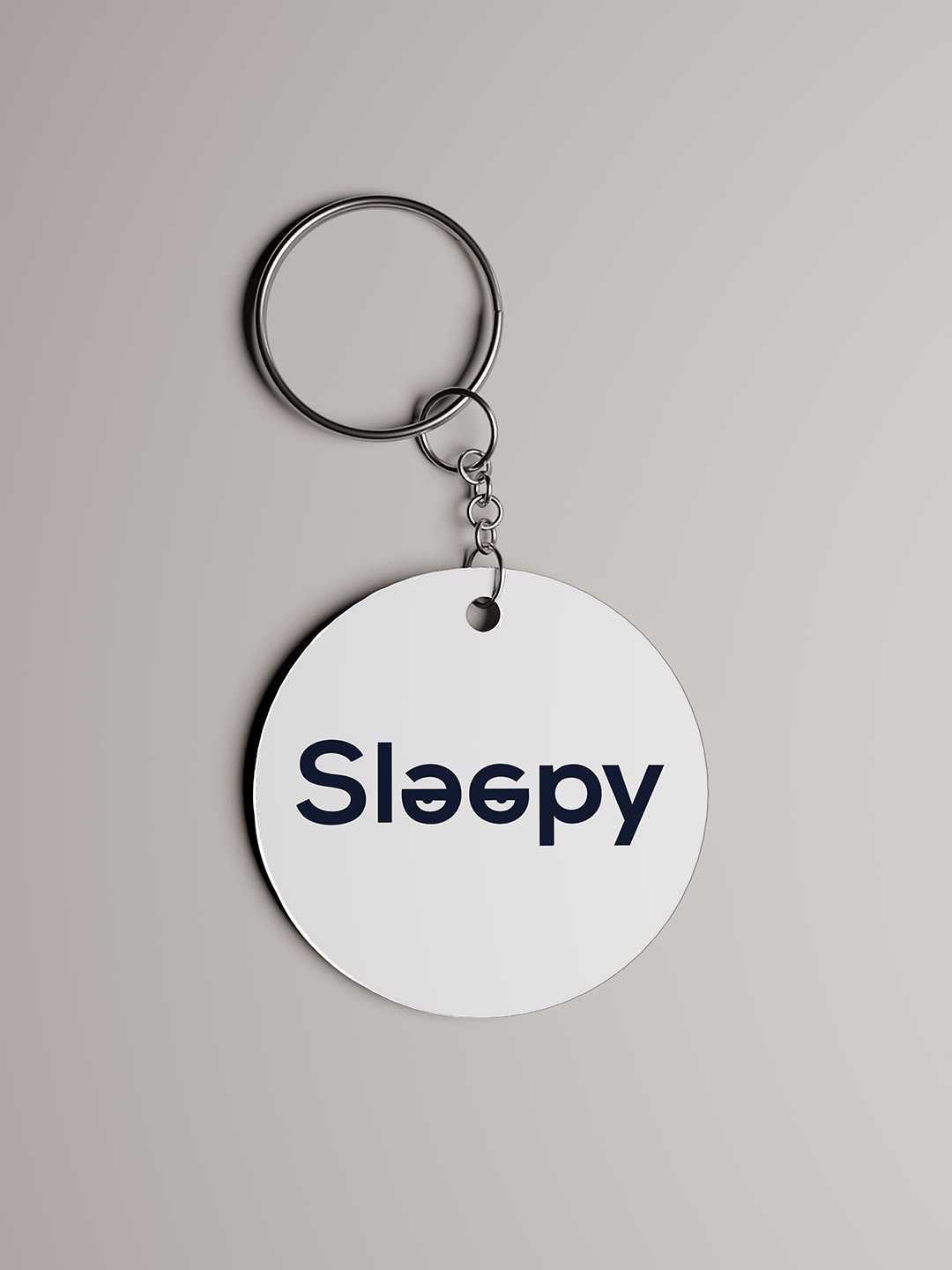 Sleepy Graphic Keychain