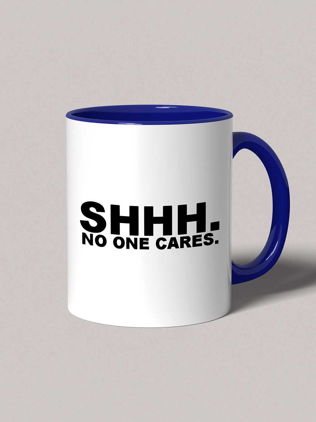 NO ONE CARES Graphic Printed Ceramic Mug