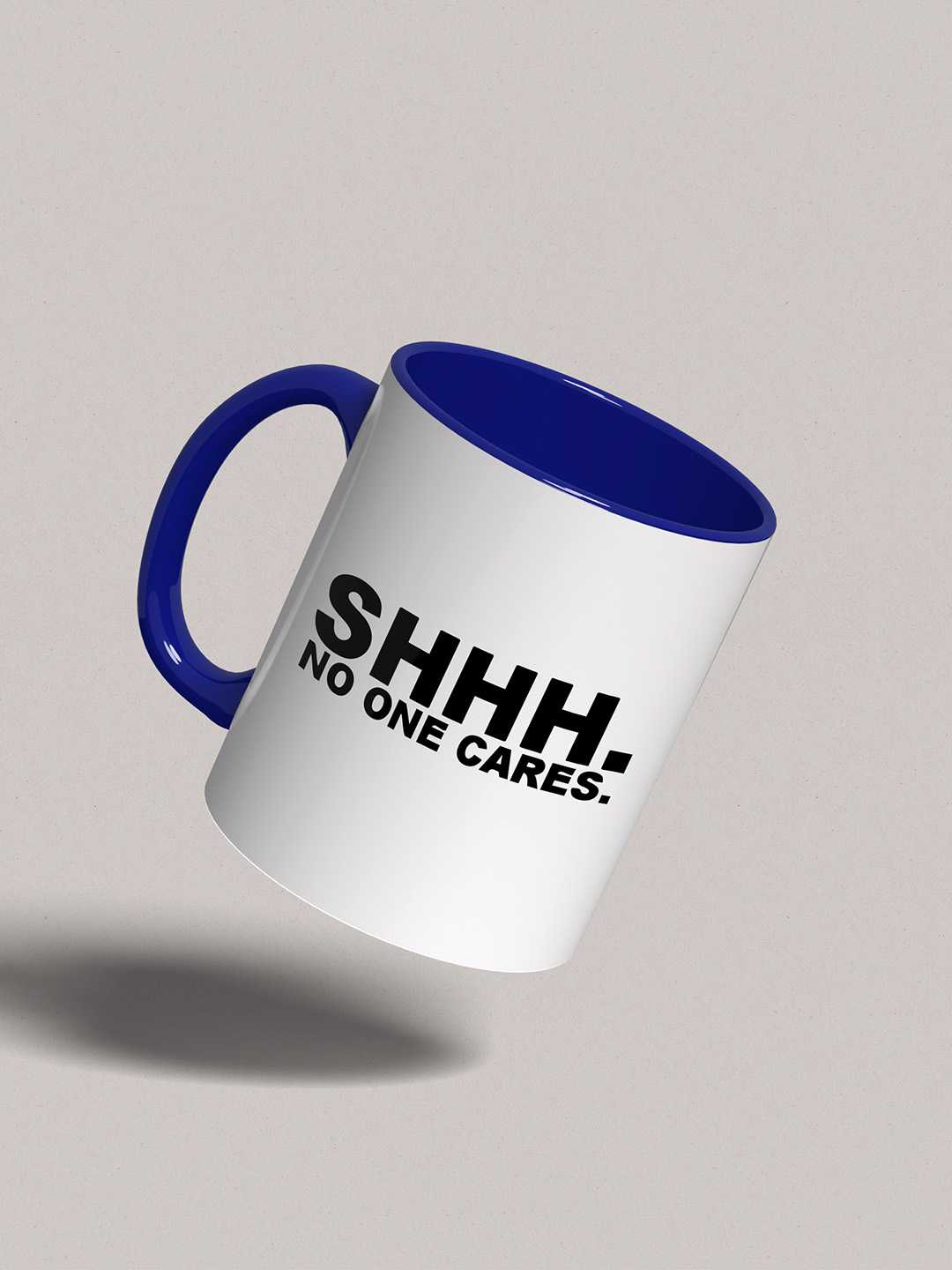 NO ONE CARES Graphic Printed Ceramic Mug