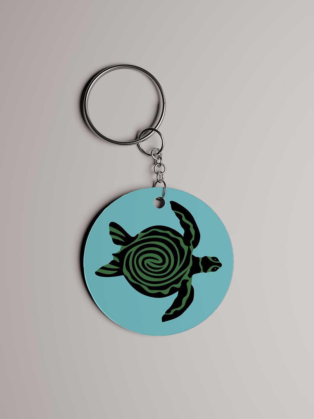 Turtle Art Graphic Keychain
