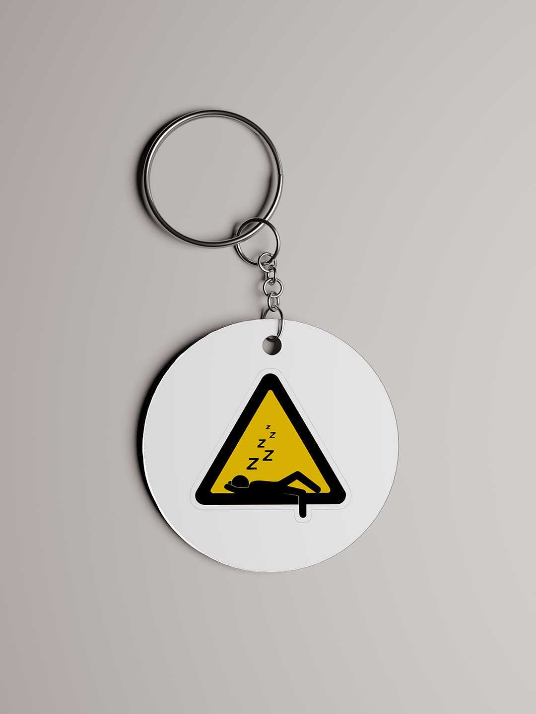 Caution: Nap Mode Graphic Keychain