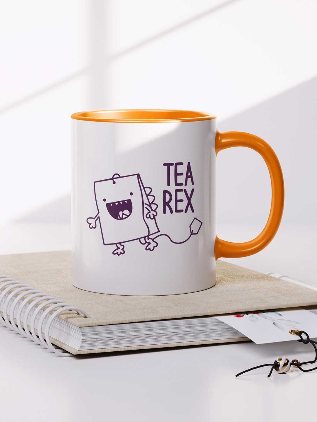 TEA REX Graphic Printed Ceramic Mug