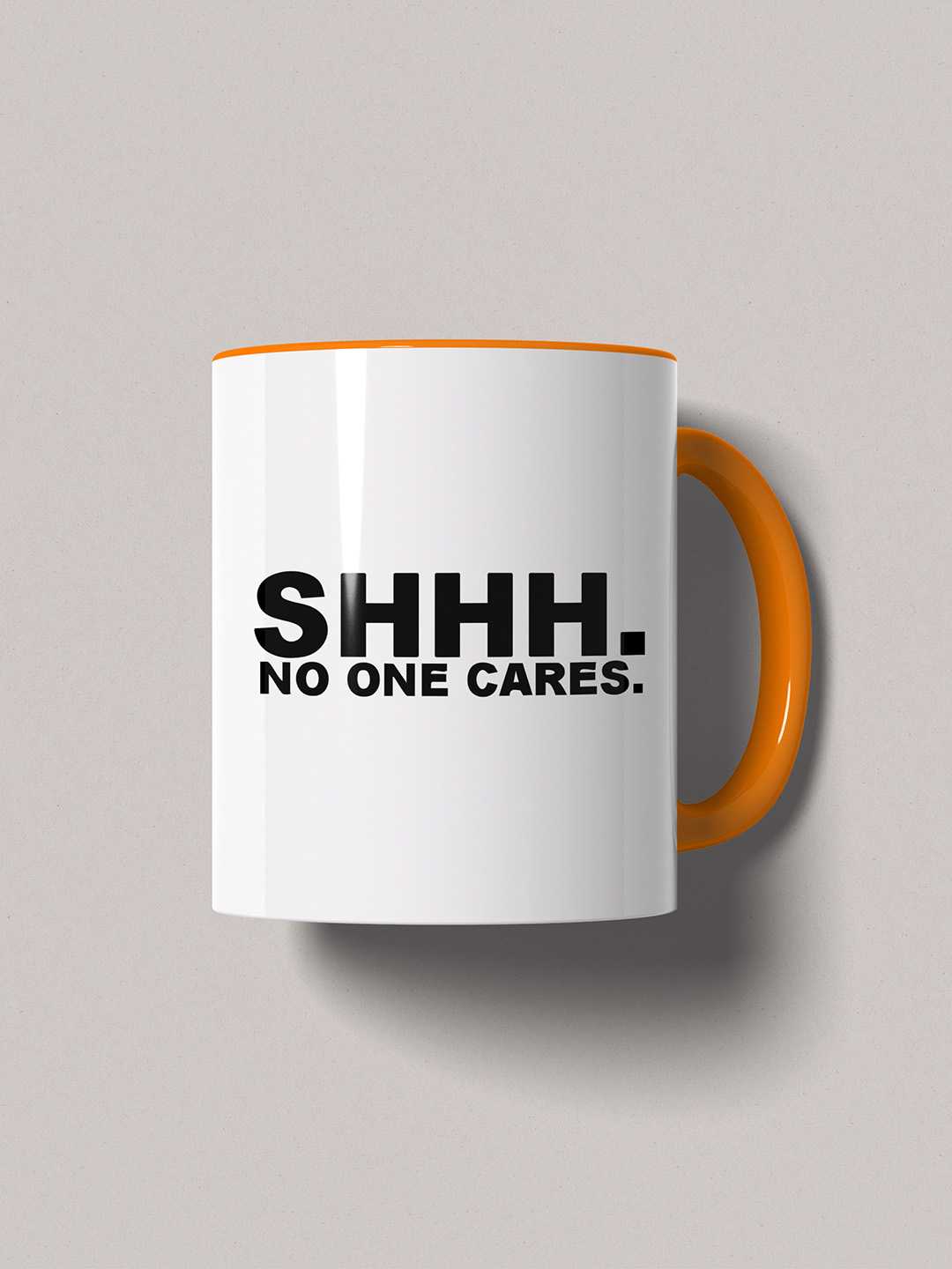 NO ONE CARES Graphic Printed Ceramic Mug