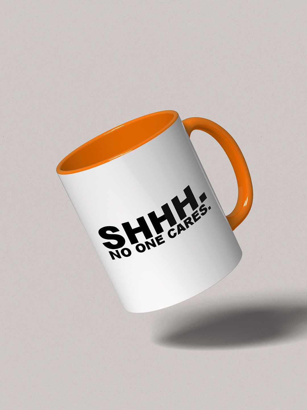 NO ONE CARES Graphic Printed Ceramic Mug