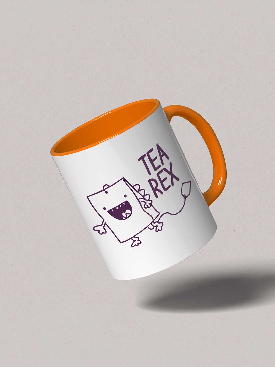 TEA REX Graphic Printed Ceramic Mug