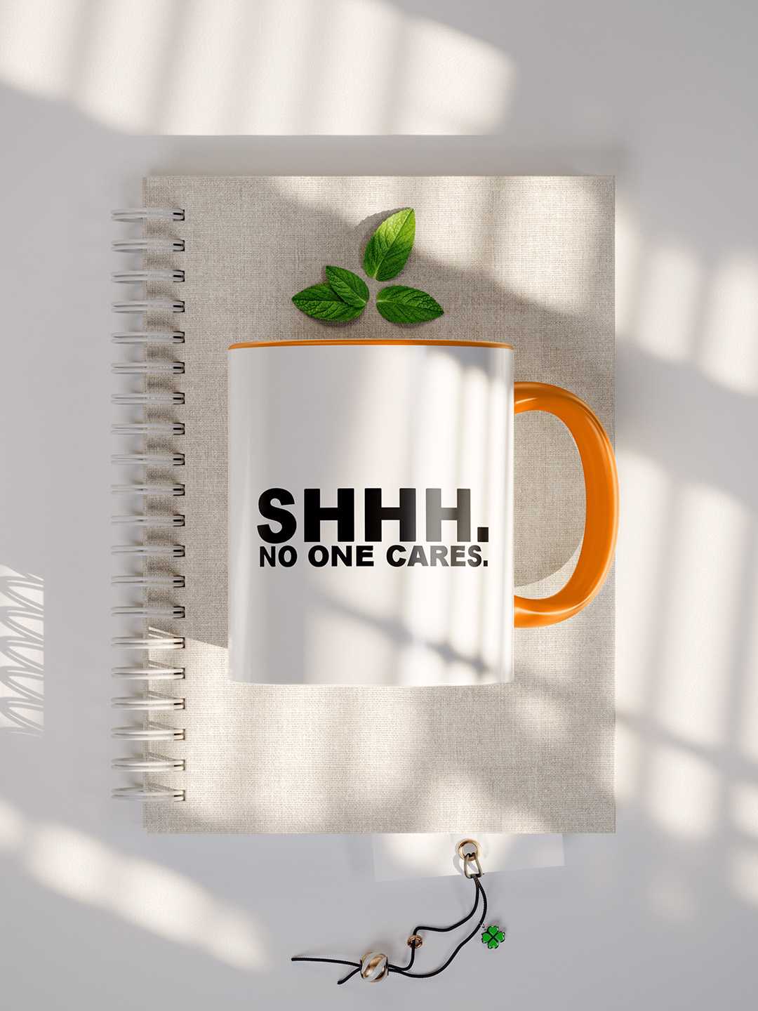 NO ONE CARES Graphic Printed Ceramic Mug