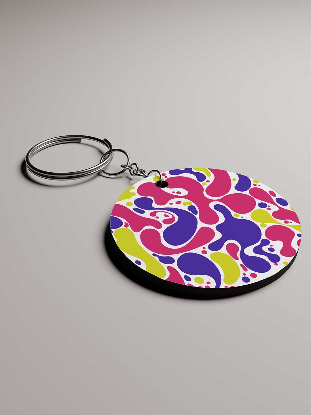 Colour Blobs Graphic Keychain