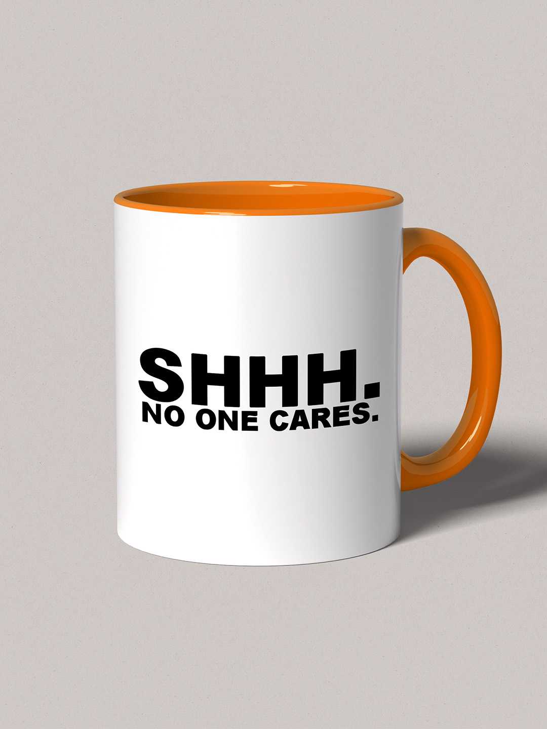 NO ONE CARES Graphic Printed Ceramic Mug