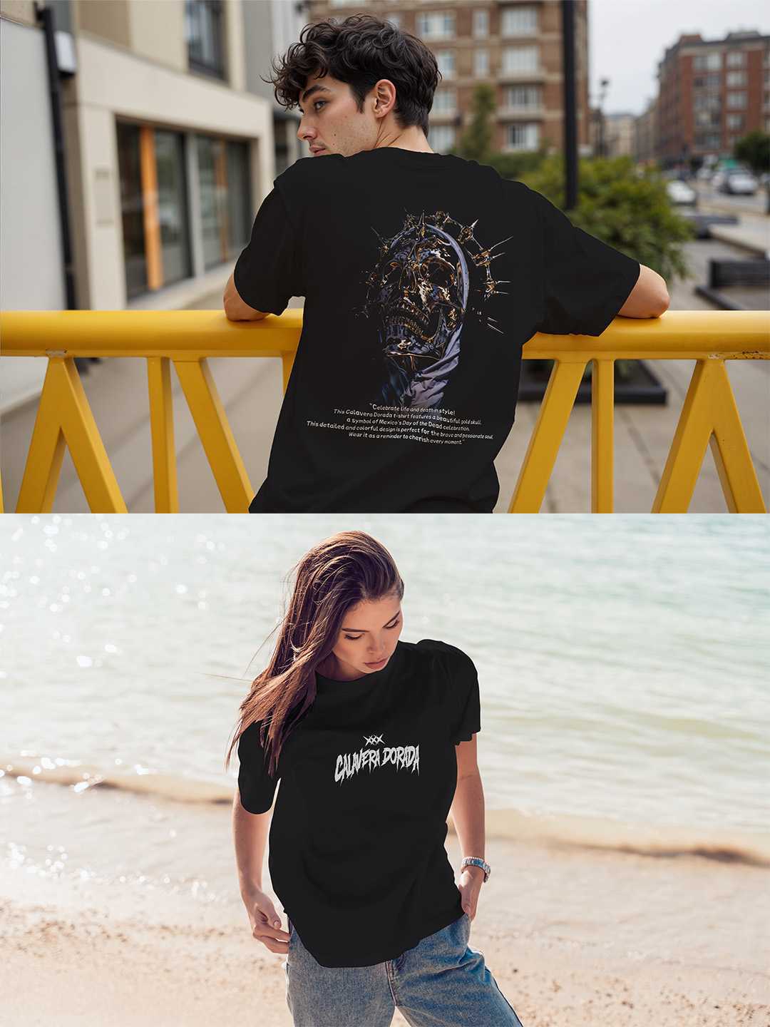 Calavera Dorada Oversized Tee