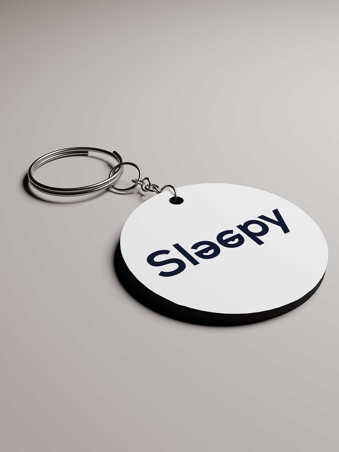 Sleepy Graphic Keychain