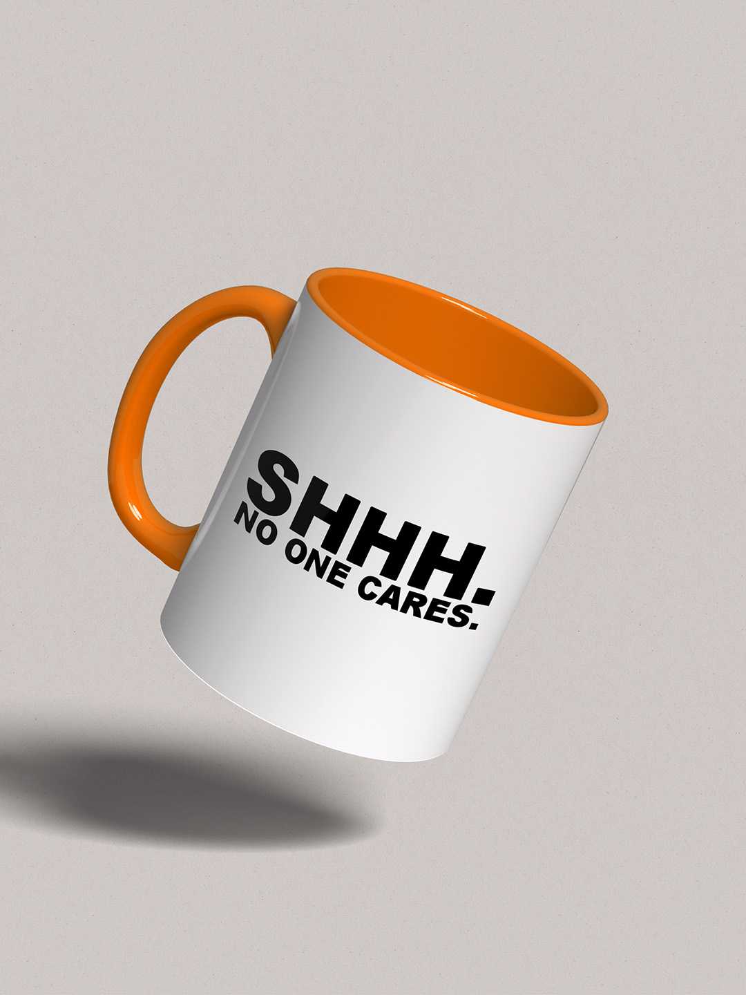NO ONE CARES Graphic Printed Ceramic Mug
