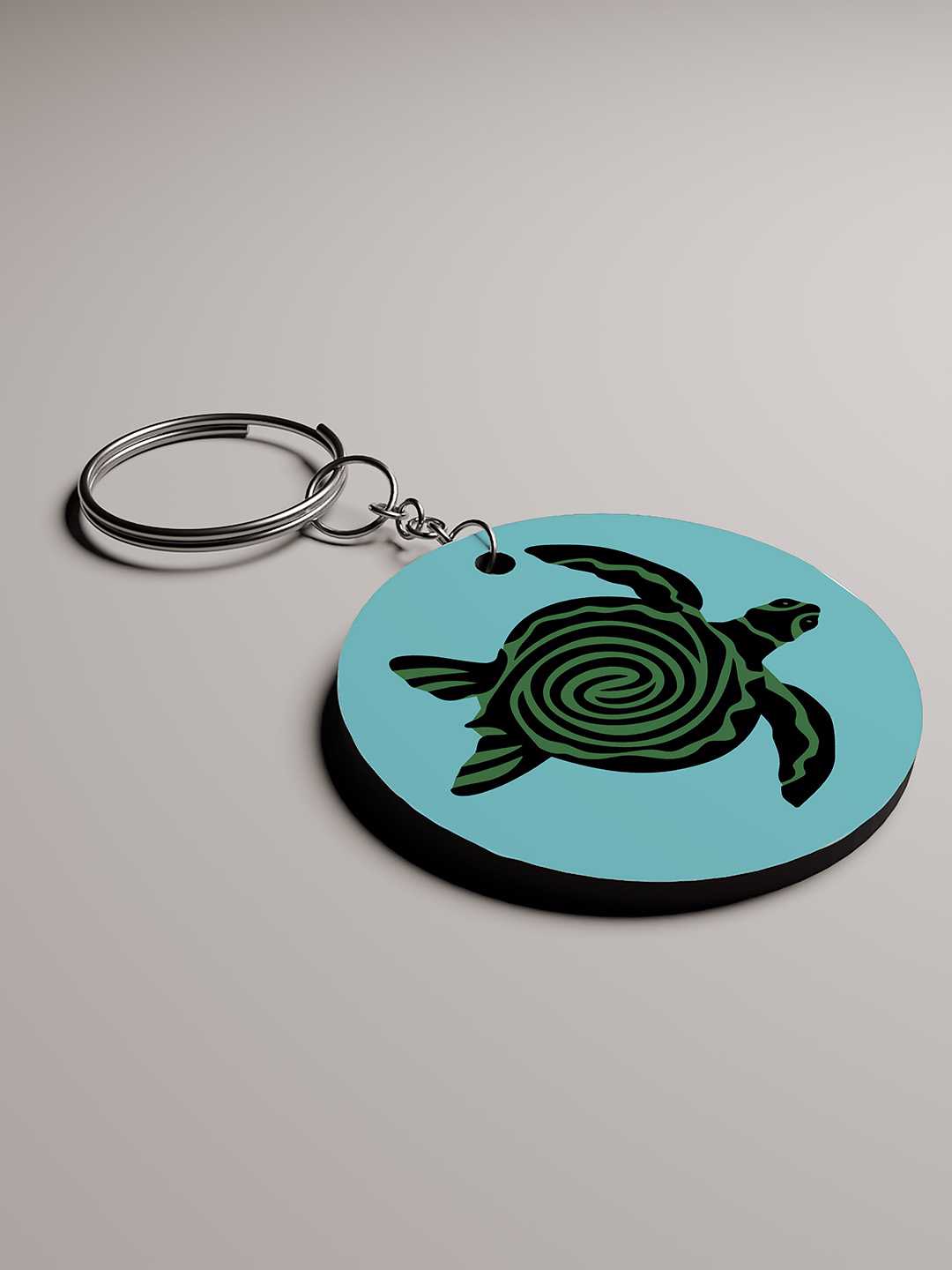 Turtle Art Graphic Keychain