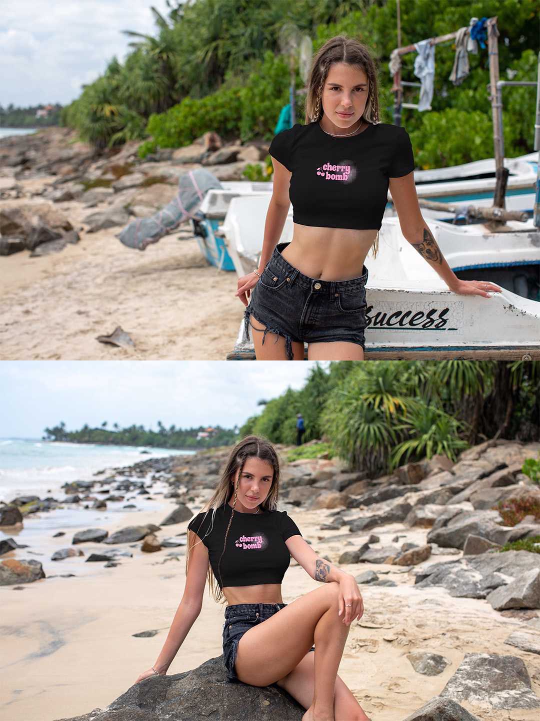 Cherry Bomb Graphic Baby Tee