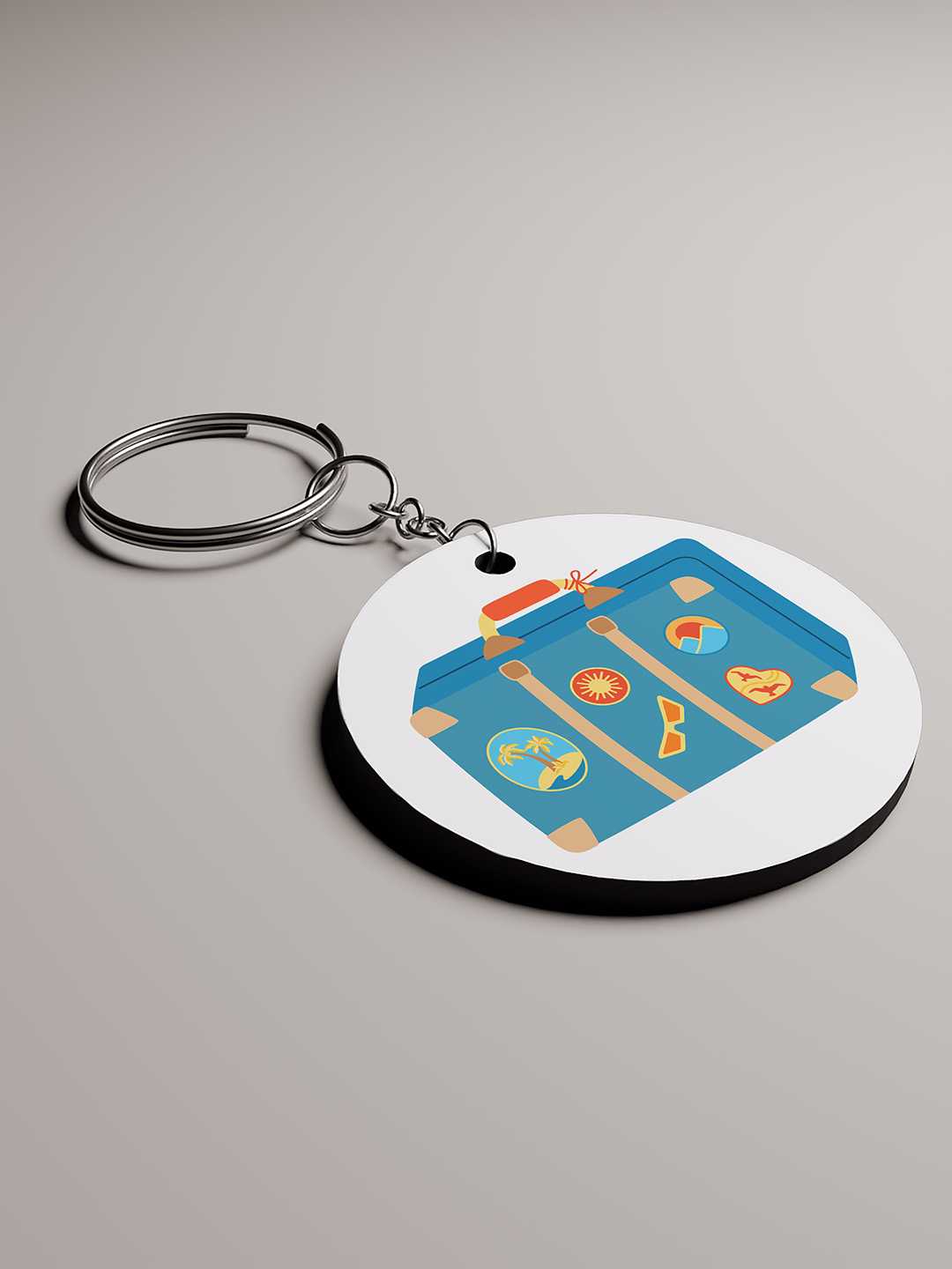 Trendy Travel Case Graphic Keychain