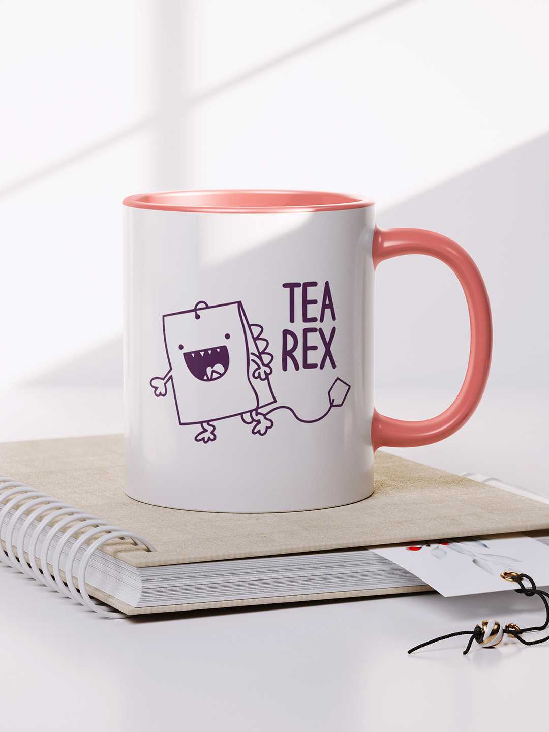 TEA REX Graphic Printed Ceramic Mug