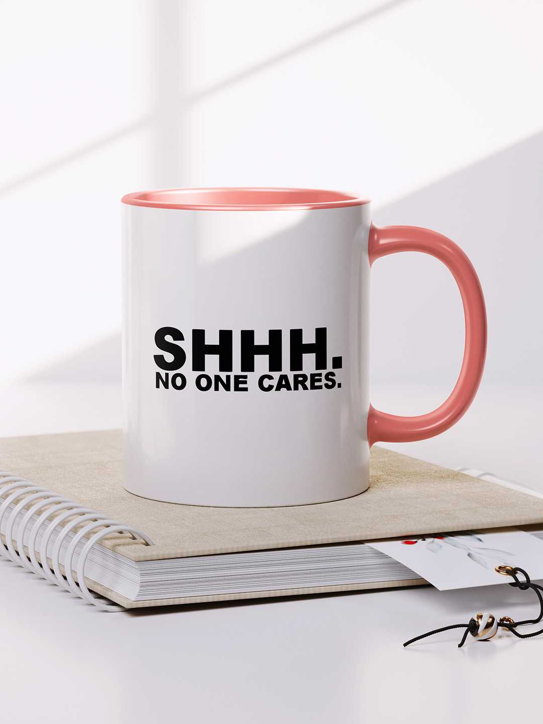NO ONE CARES Graphic Printed Ceramic Mug
