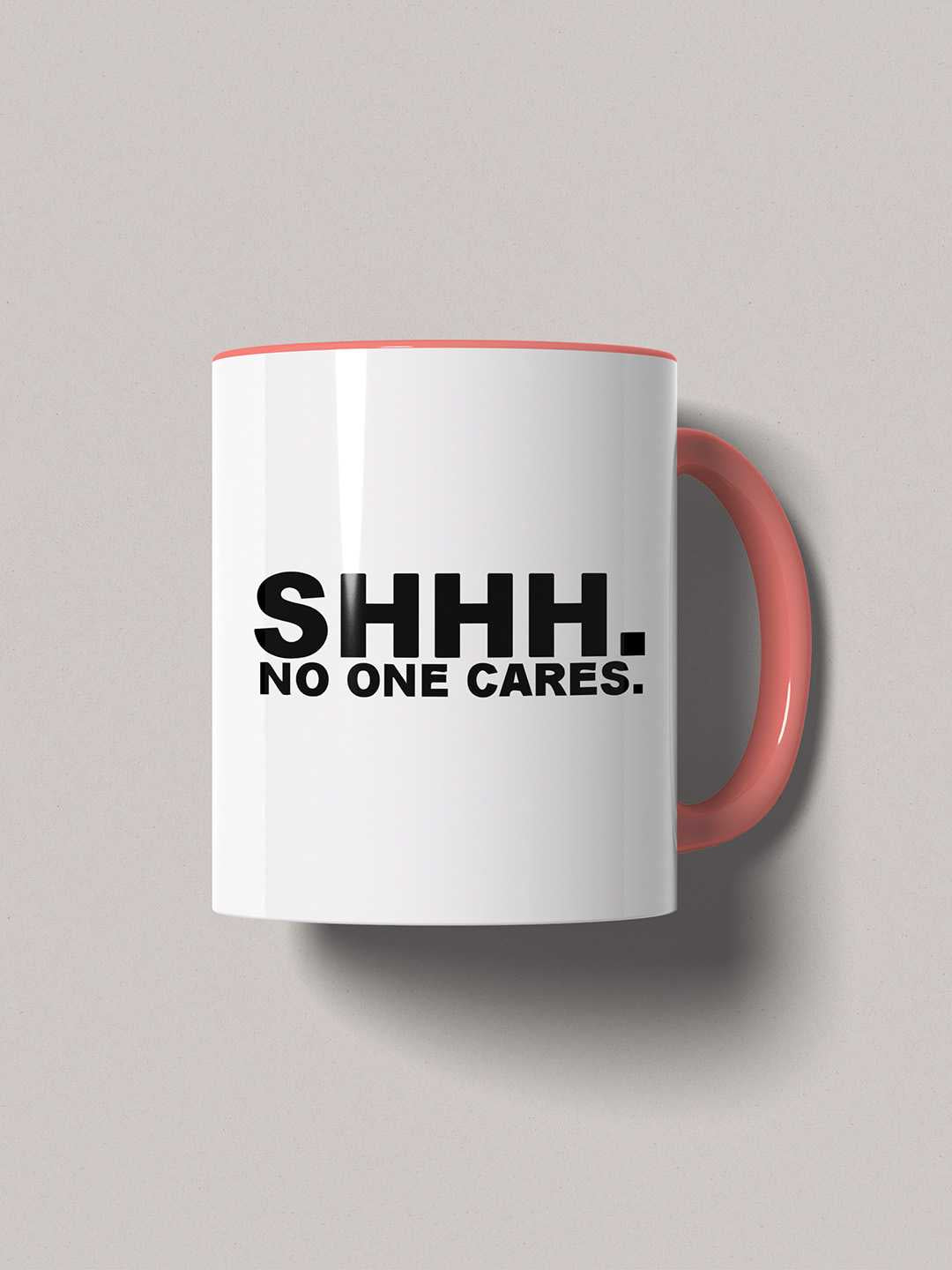 NO ONE CARES Graphic Printed Ceramic Mug