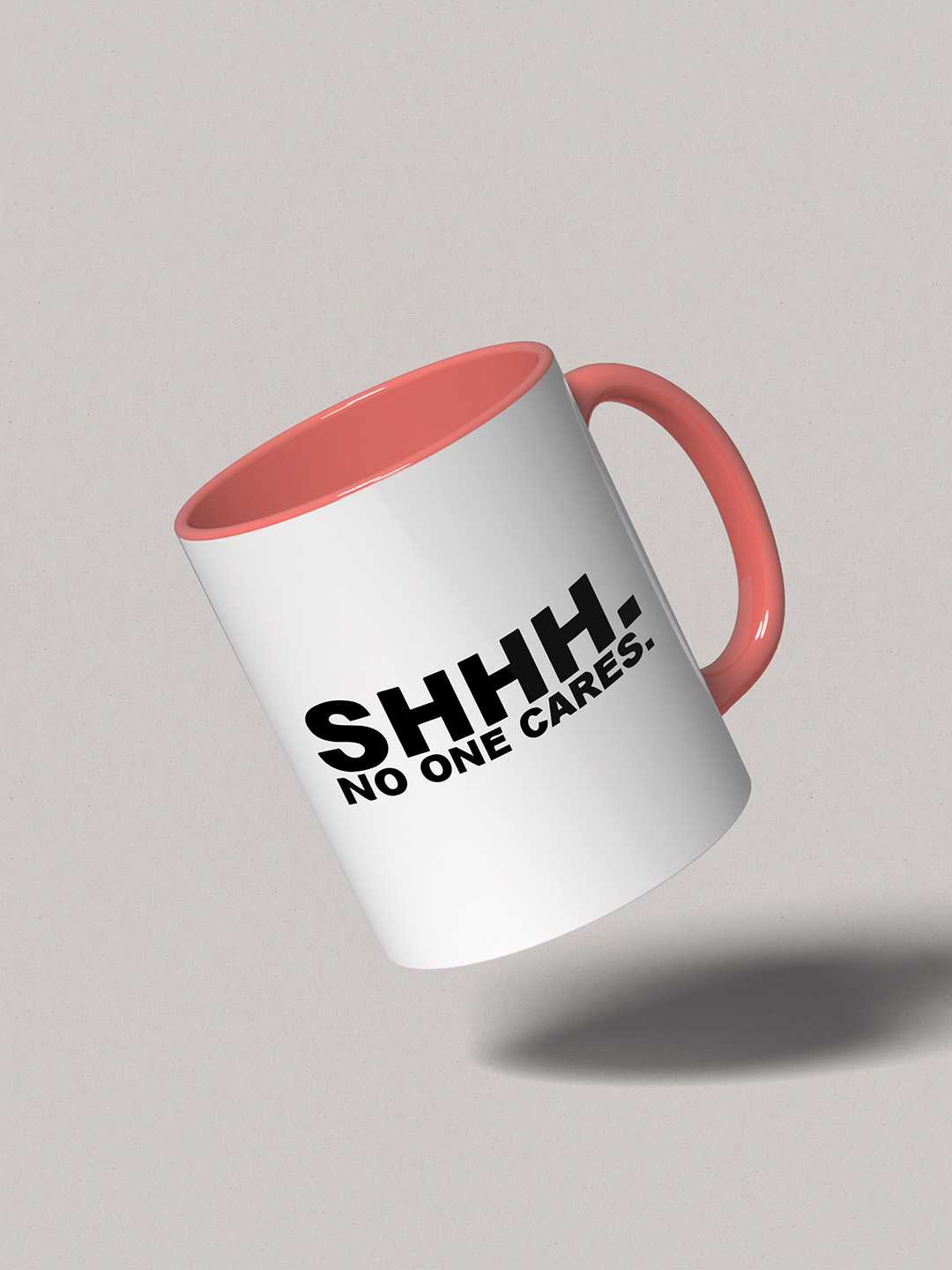 NO ONE CARES Graphic Printed Ceramic Mug
