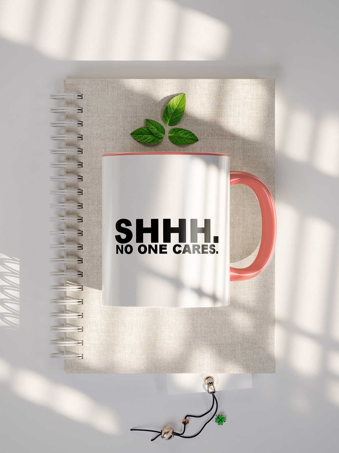 NO ONE CARES Graphic Printed Ceramic Mug