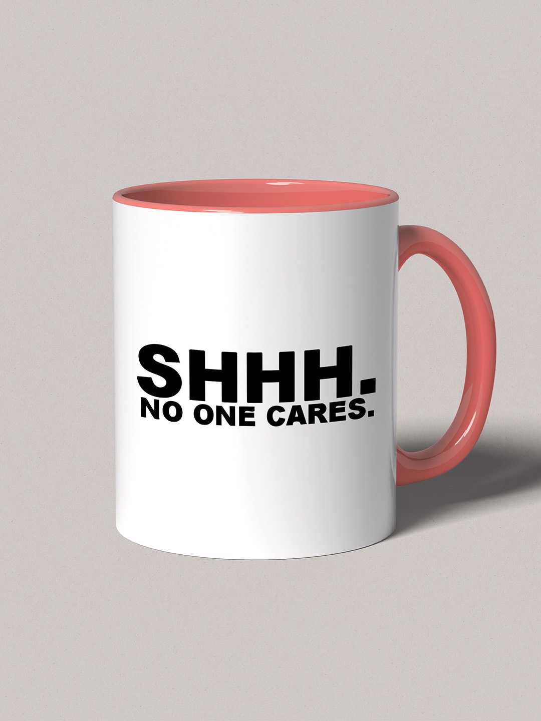 NO ONE CARES Graphic Printed Ceramic Mug