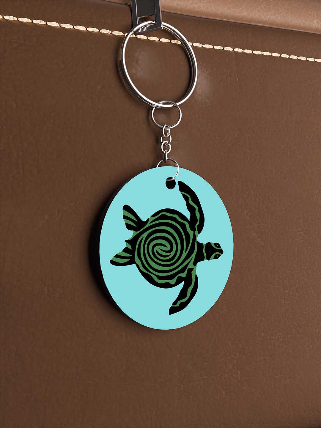 Turtle Art Graphic Keychain