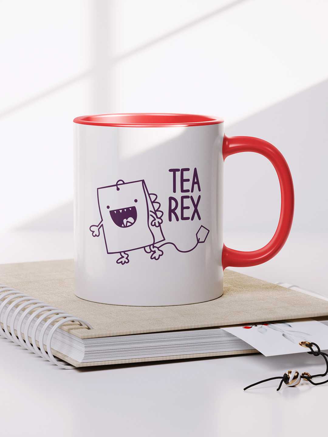 TEA REX Graphic Printed Ceramic Mug
