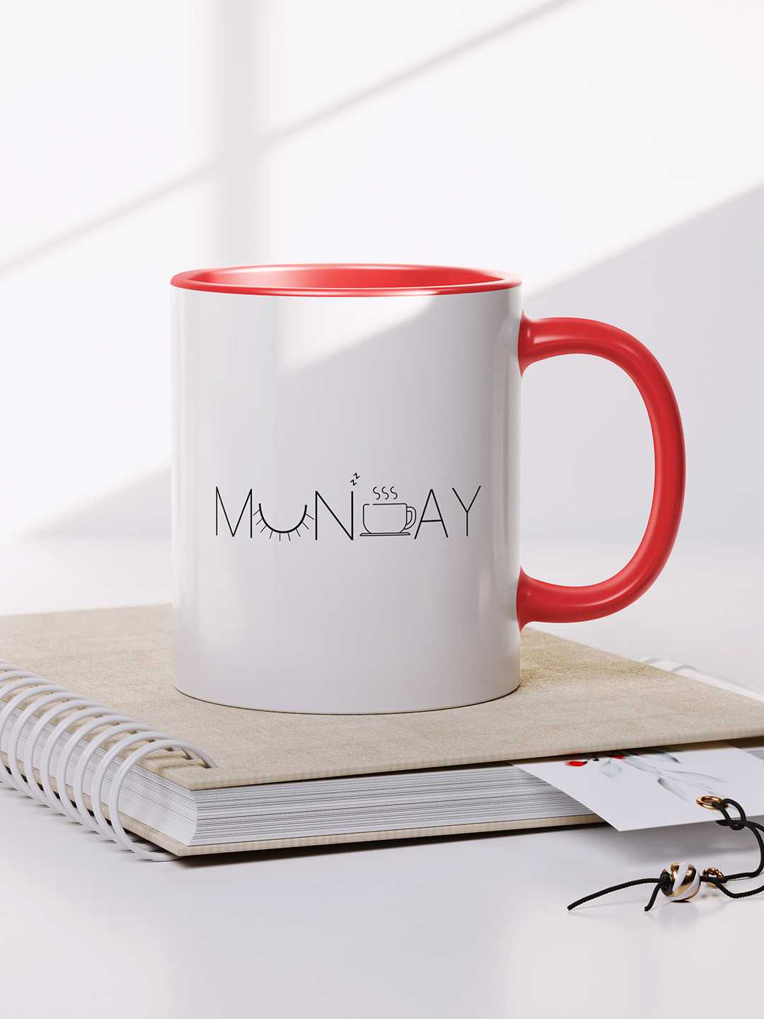 MONDAY Graphic Printed Ceramic Mug