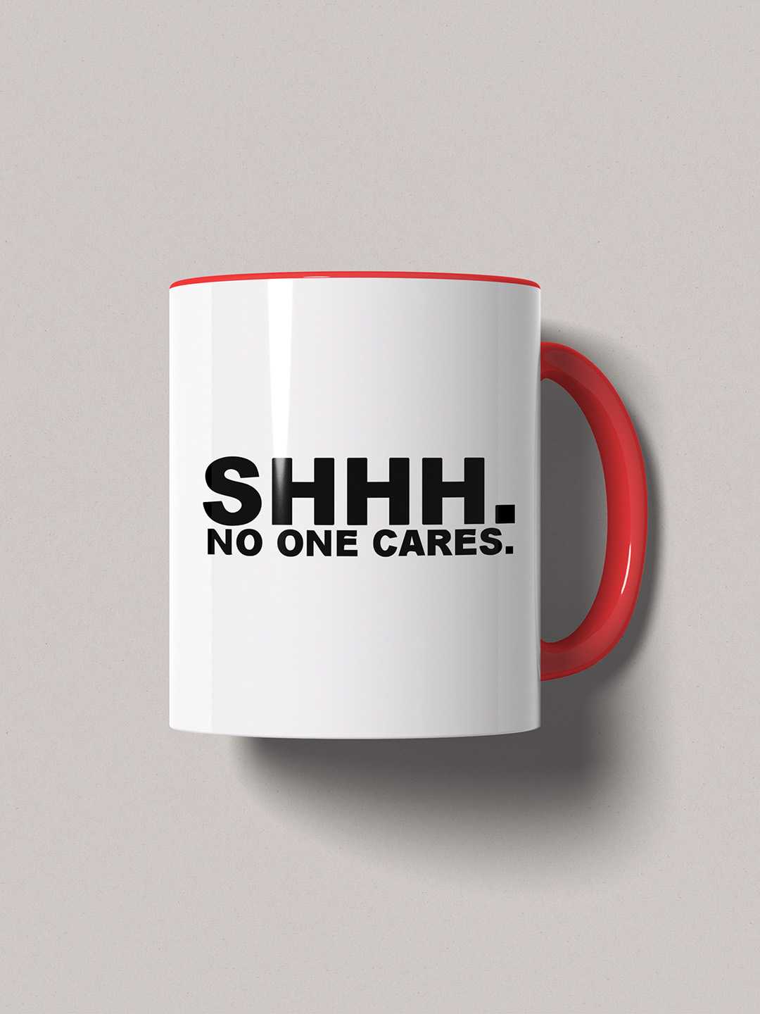 NO ONE CARES Graphic Printed Ceramic Mug
