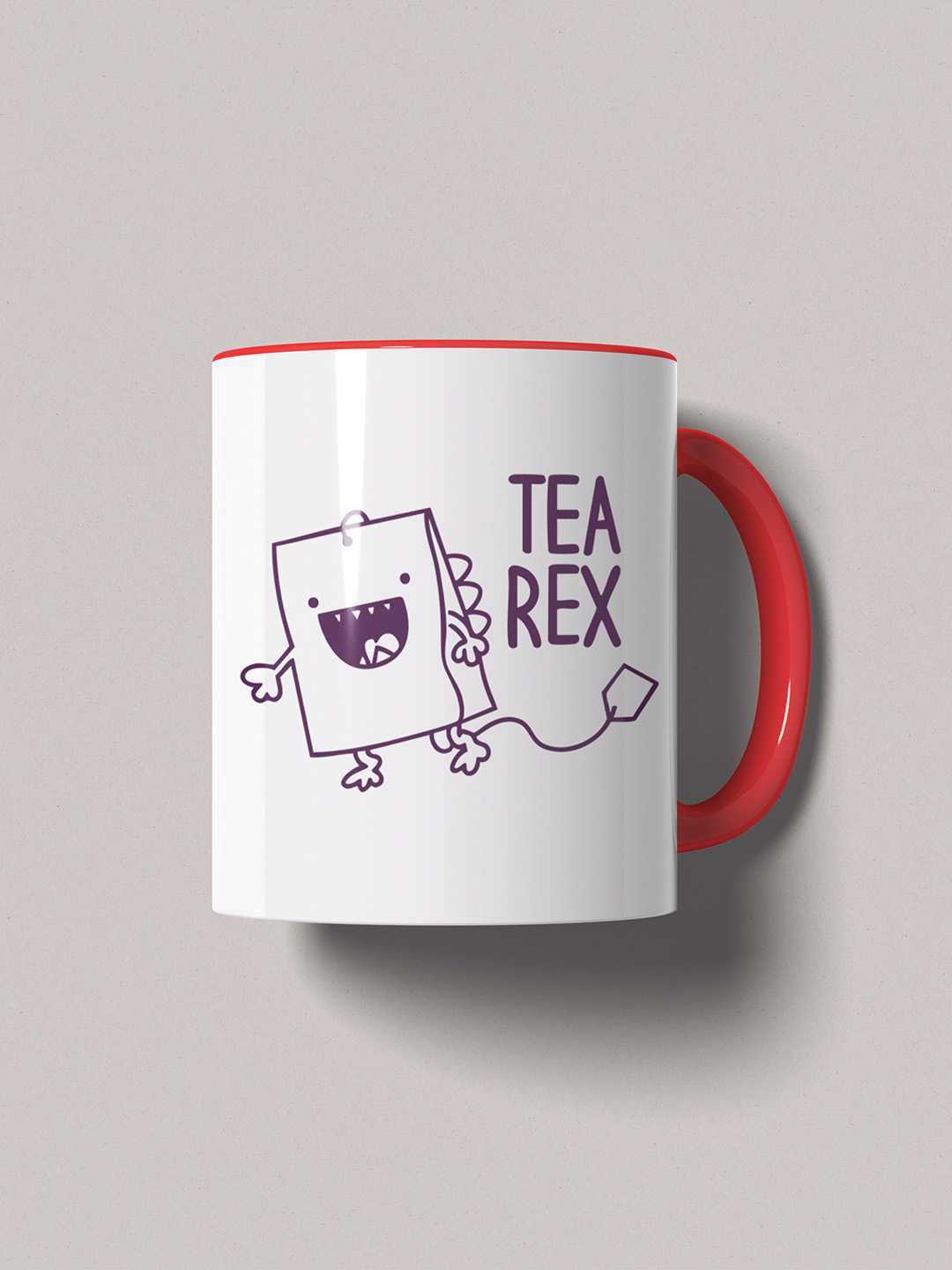 TEA REX Graphic Printed Ceramic Mug