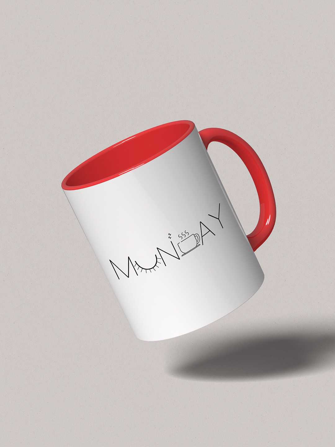 MONDAY Graphic Printed Ceramic Mug