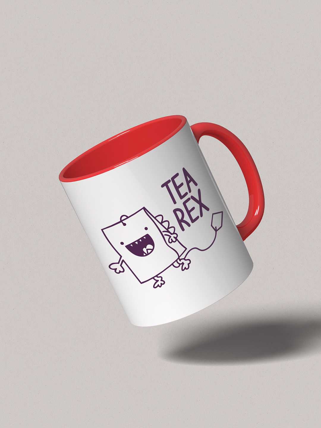TEA REX Graphic Printed Ceramic Mug