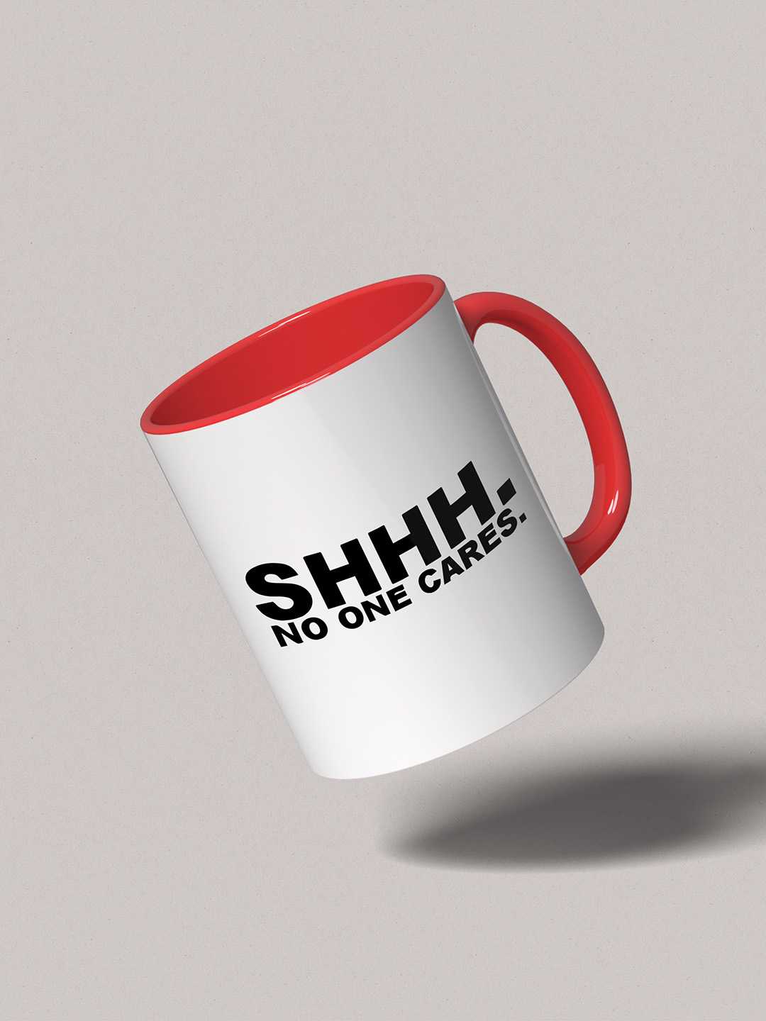 NO ONE CARES Graphic Printed Ceramic Mug