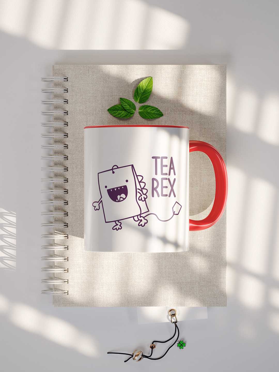 TEA REX Graphic Printed Ceramic Mug