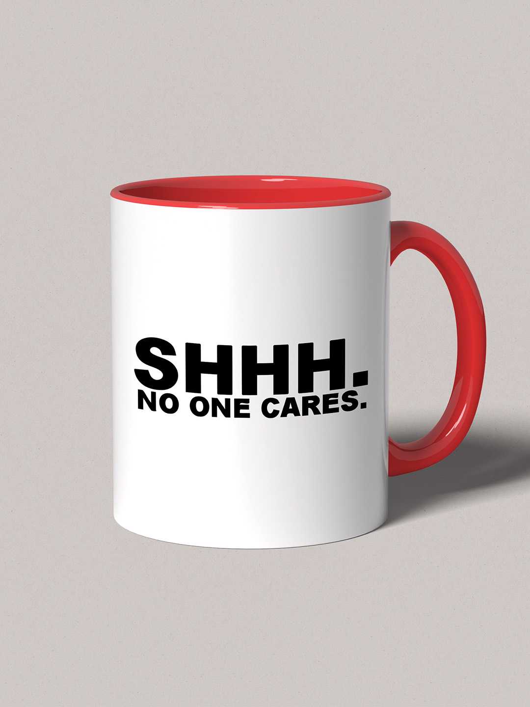 NO ONE CARES Graphic Printed Ceramic Mug