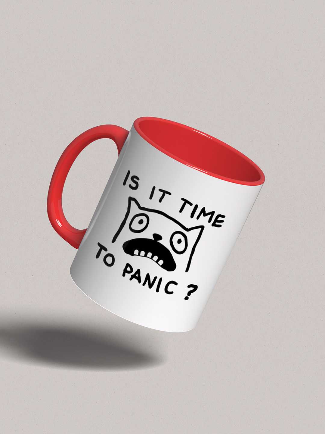 TIME TO PANIC Graphic Printed Ceramic Mug
