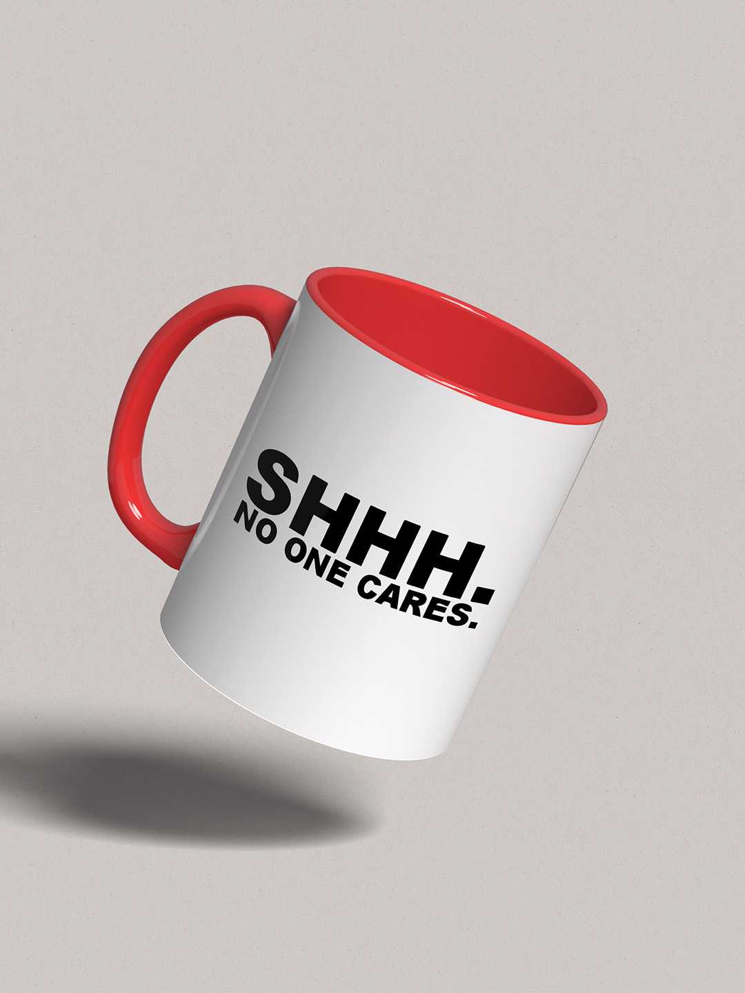 NO ONE CARES Graphic Printed Ceramic Mug