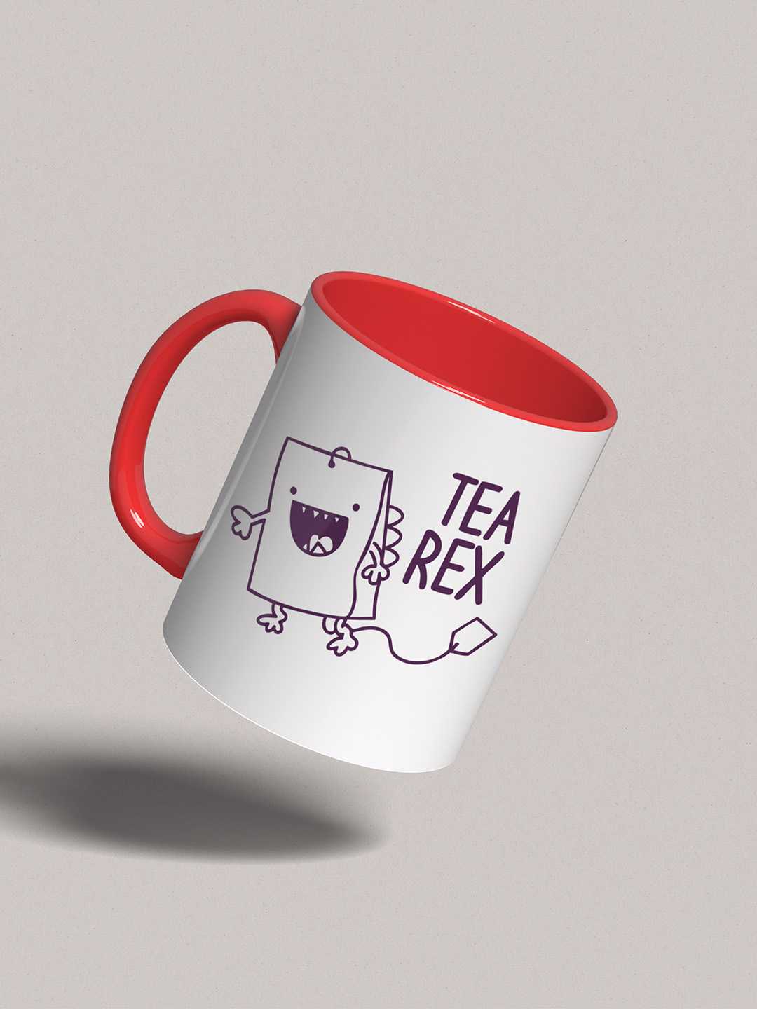 TEA REX Graphic Printed Ceramic Mug