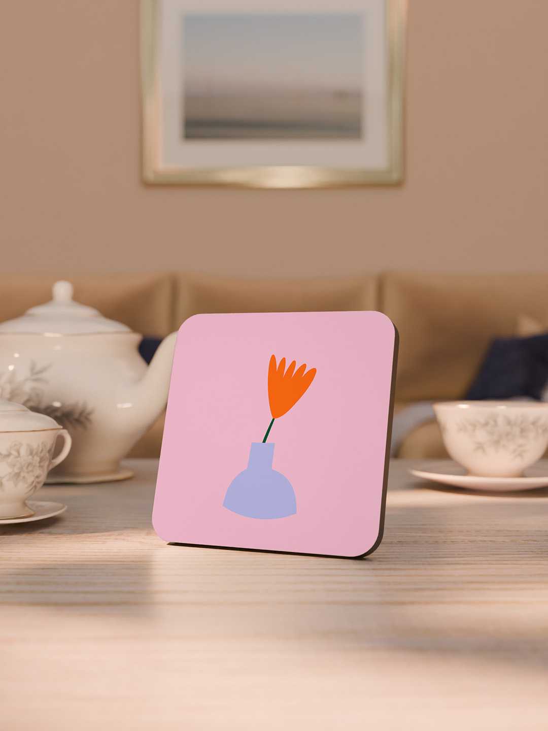 Floral Graphic Coasters - Pack of 6