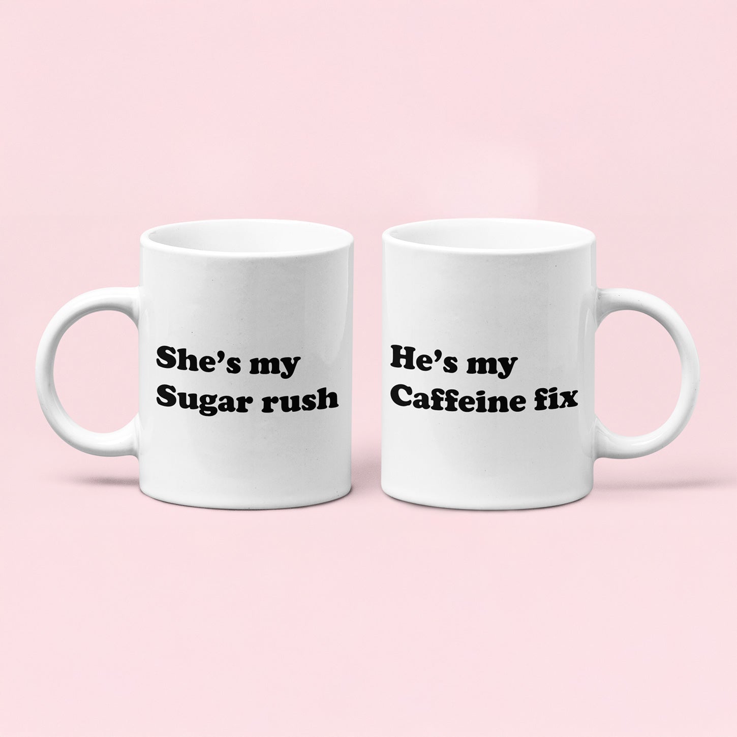 SUGER RUSH & CAFFEINE FIX COUPLE MUGS