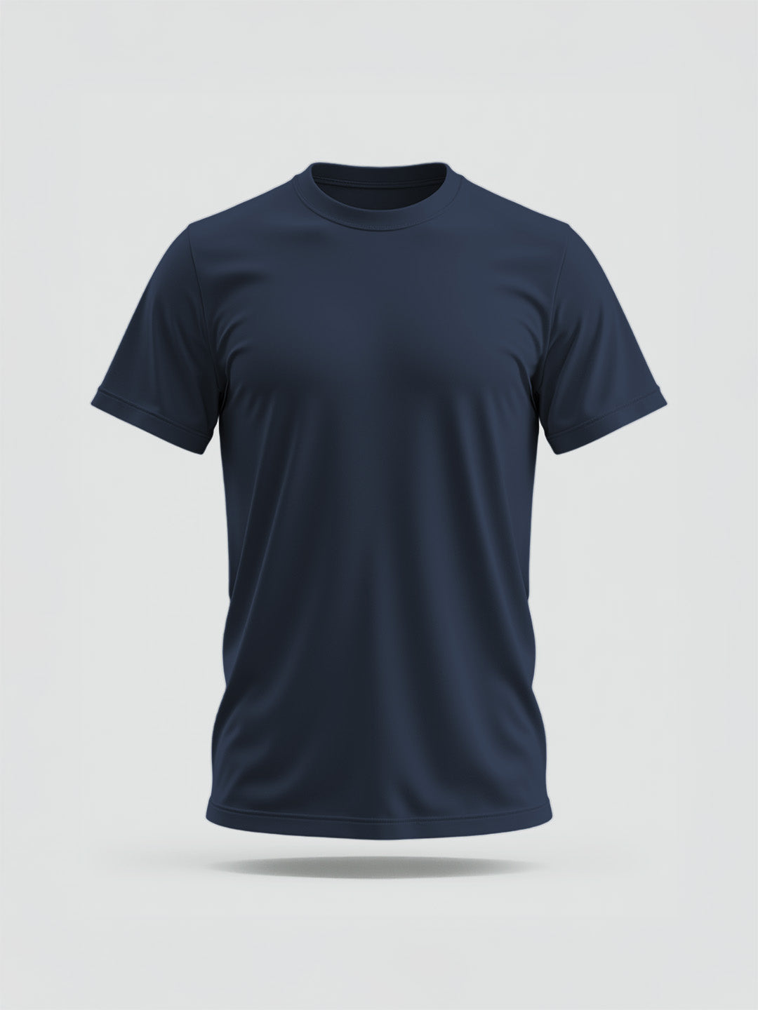 Blue Solid Unisex Regular Tee