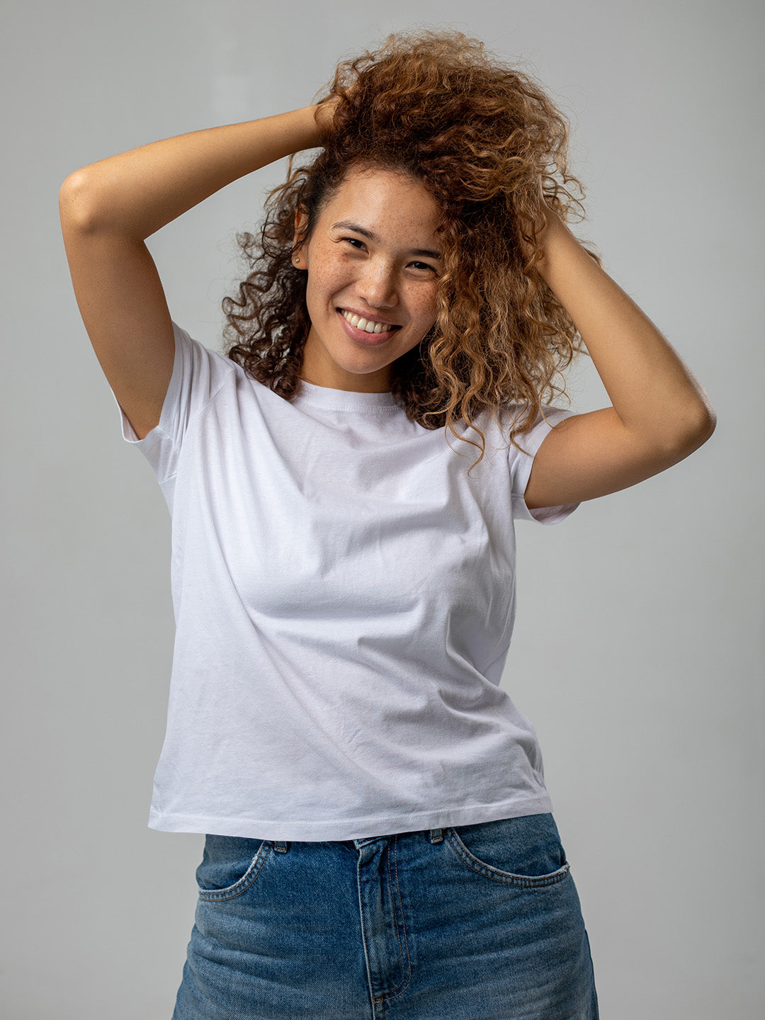 White Solid Unisex Regular Tee