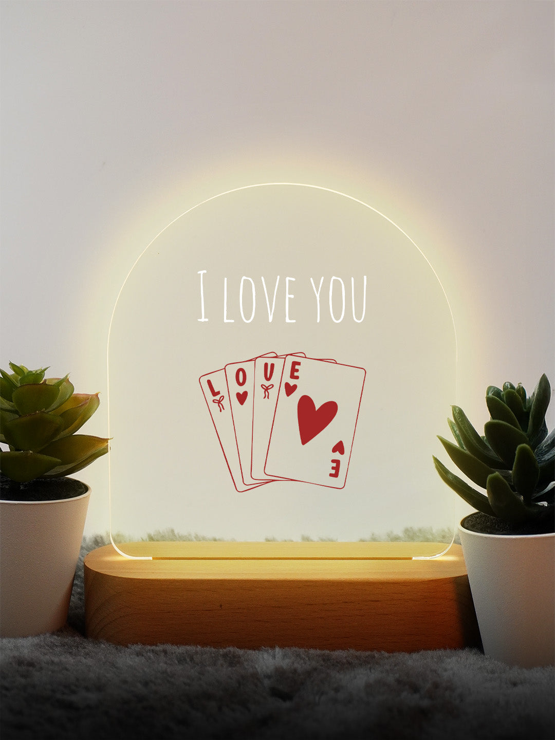Spades of Love LED Acrylic Frame